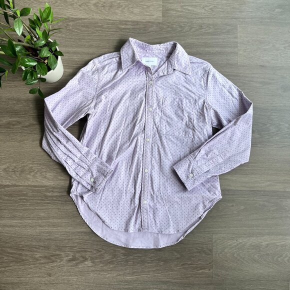 Current/ Elliott Lavender Polka Dot Button Down Shirt - Picture 1 of 7